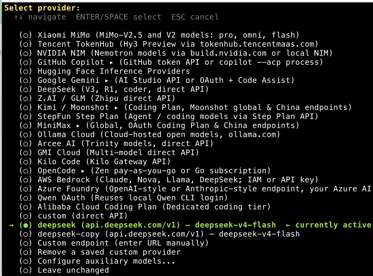 ccswitch 配置hermes,使用deepseek APi运行hermes